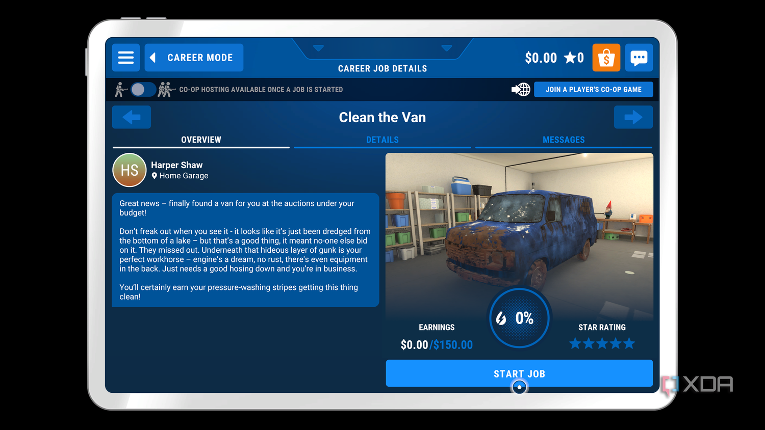 PowerWash Simulator job objective screen