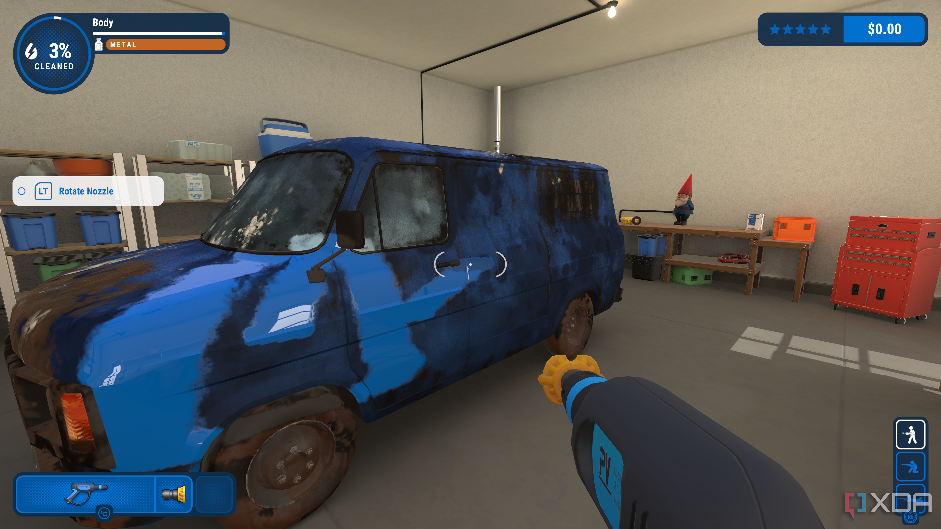 Washing a van in PowerWash Simulator