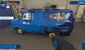 Power washing a Van in PowerWash Simulator