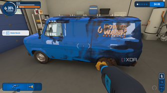 Power washing a Van in PowerWash Simulator