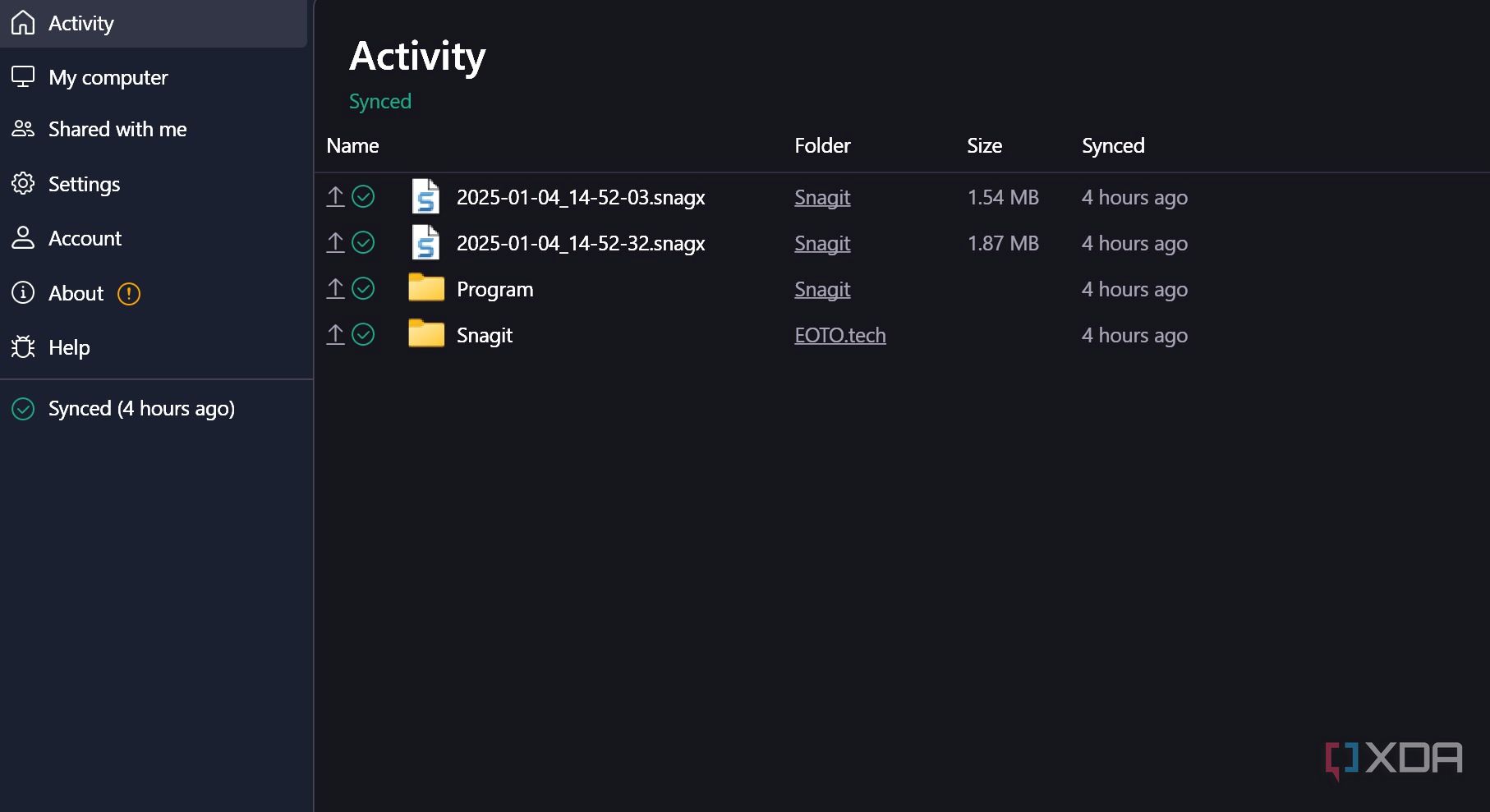 Proton Drive activity