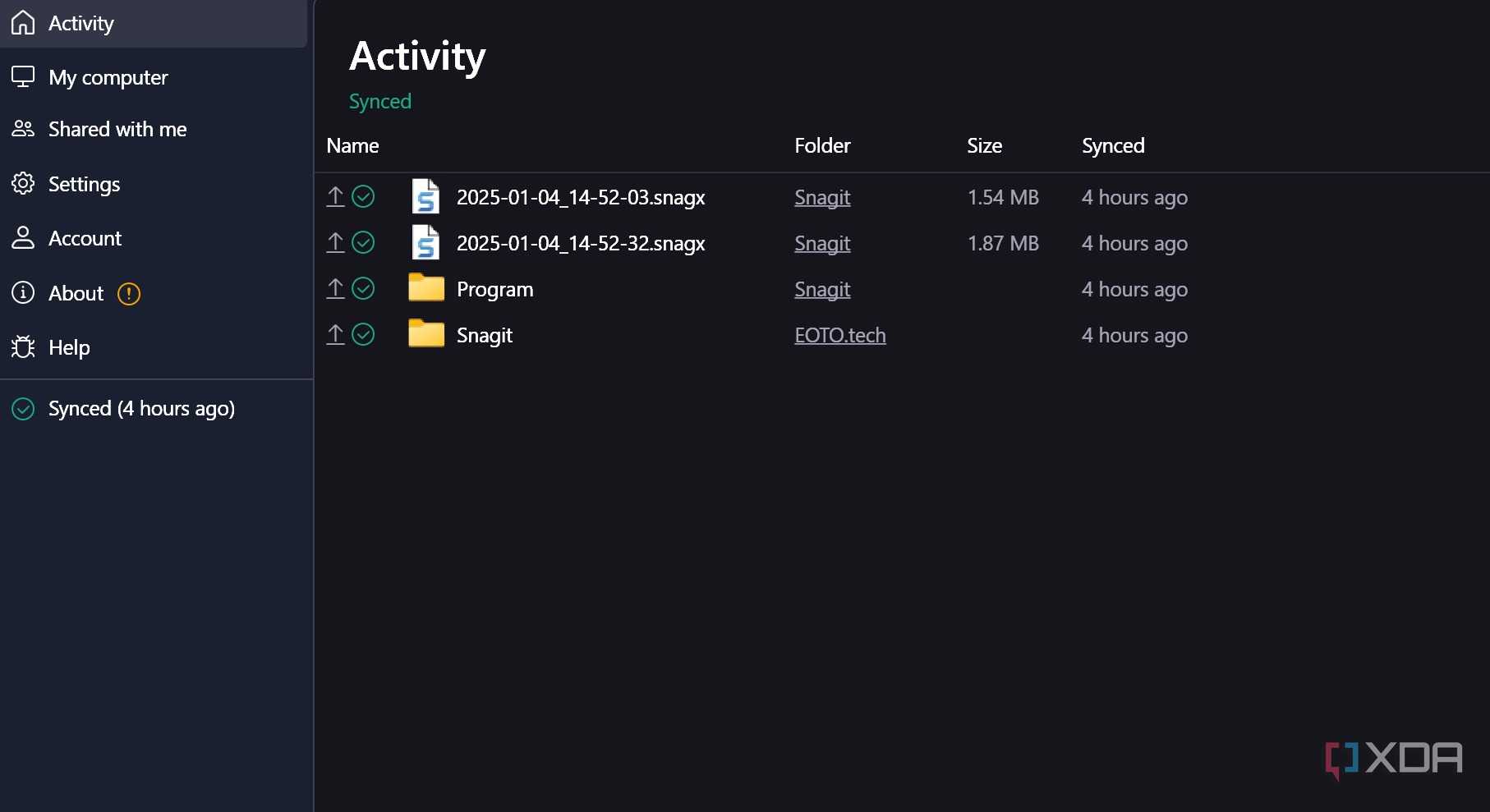 Proton Drive activity