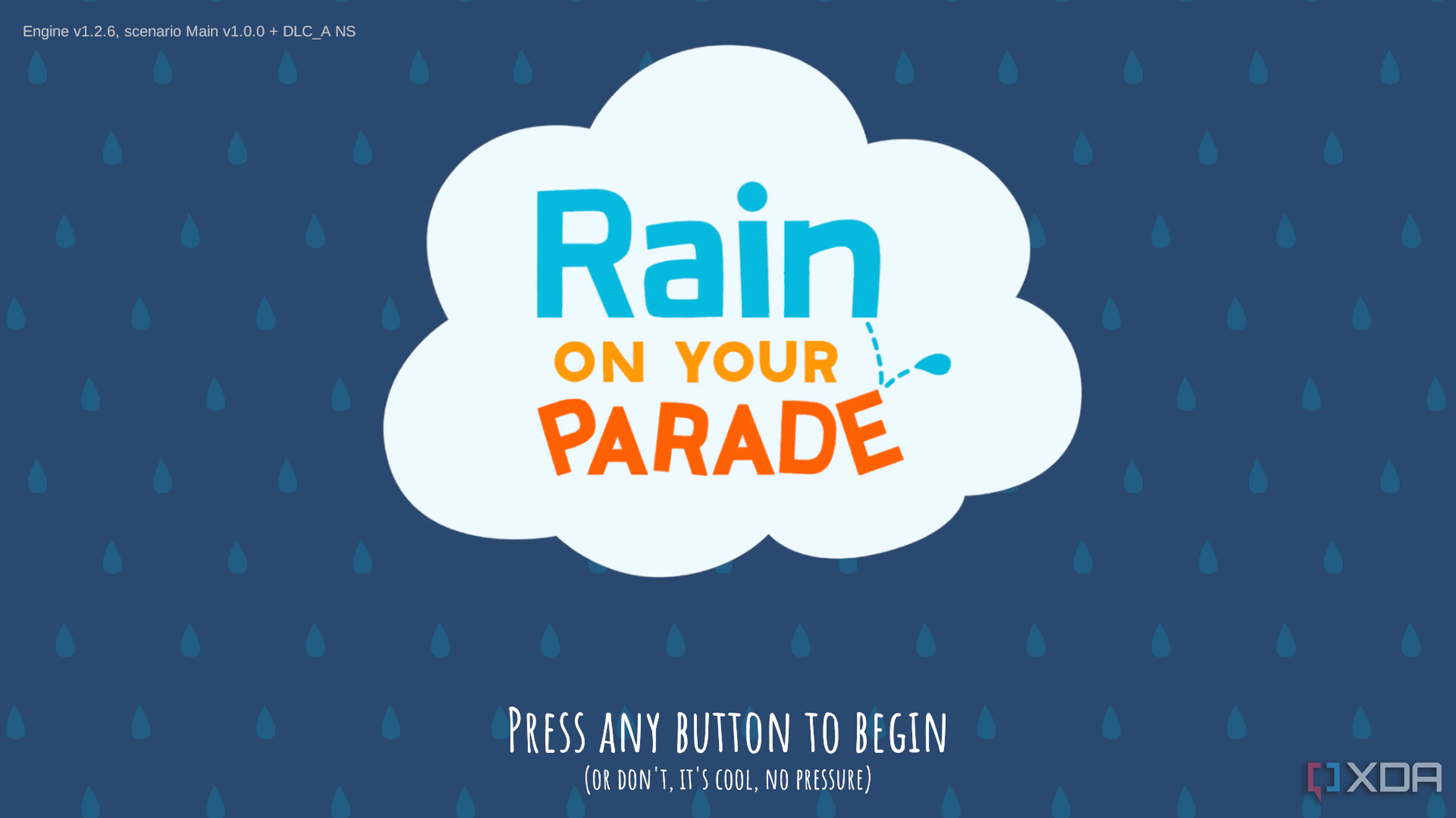 Rain on Your Parade opening screen