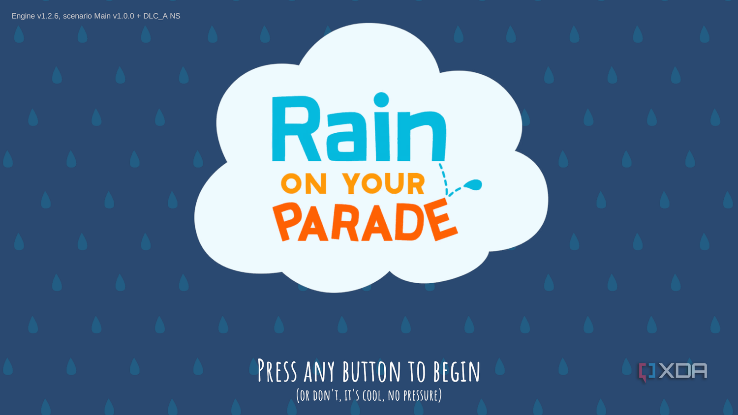 Rain on Your Parade opening screen