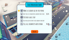 Quest objectives in Rain on Your Parade
