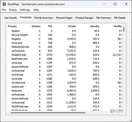 Rammap Clear Memory 9 SysInternals tools that should be built into Windows