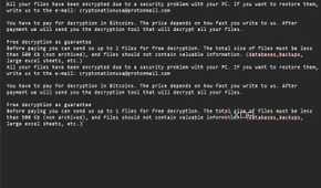 Ransomware note