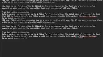 Ransomware note