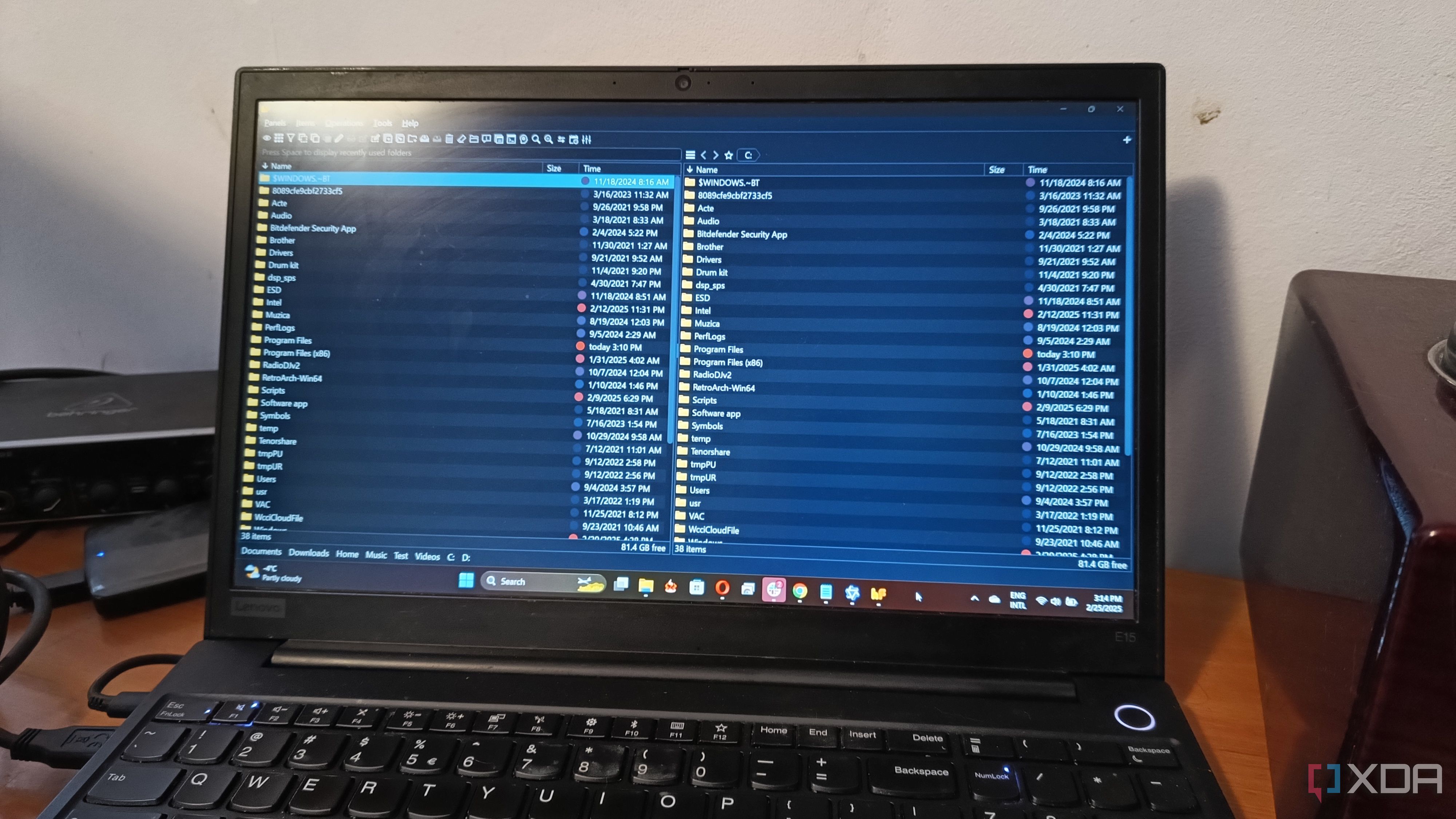 HiFile file manager running on the screen of a laptop