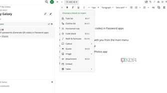 Notesnook toolbar
