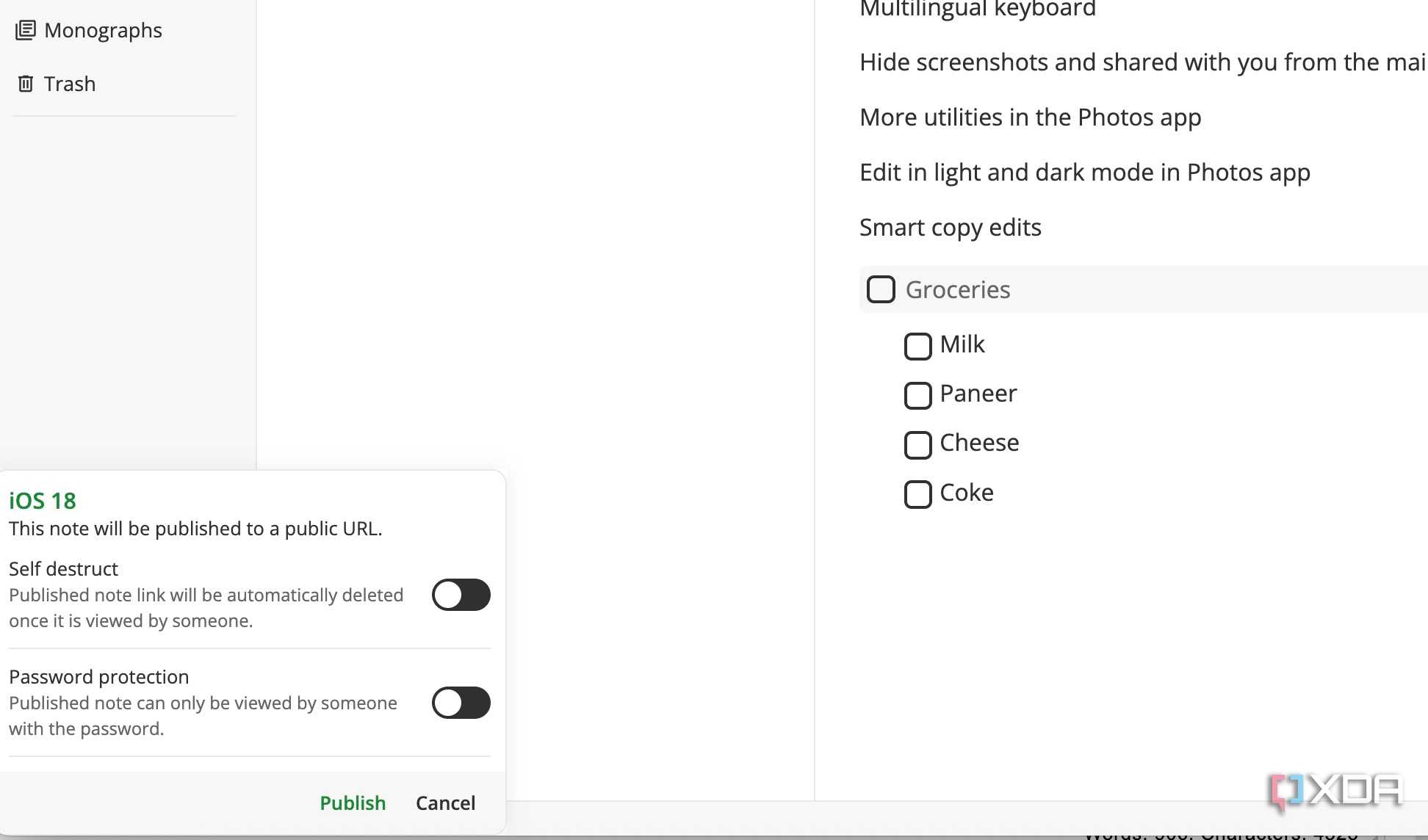 Notesnook publish notes
