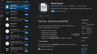 VS Code Word count extension