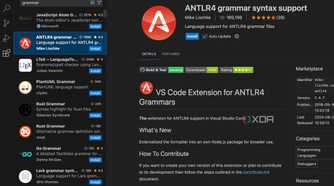 VS Code grammar extension