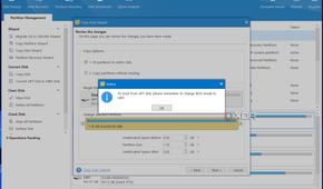 a reminder to boot from uefi