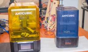 Two anycubic 3D printers on a table