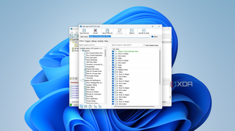 Screenshot of RoboTask on Windows 11 showing a list of available actions to automate