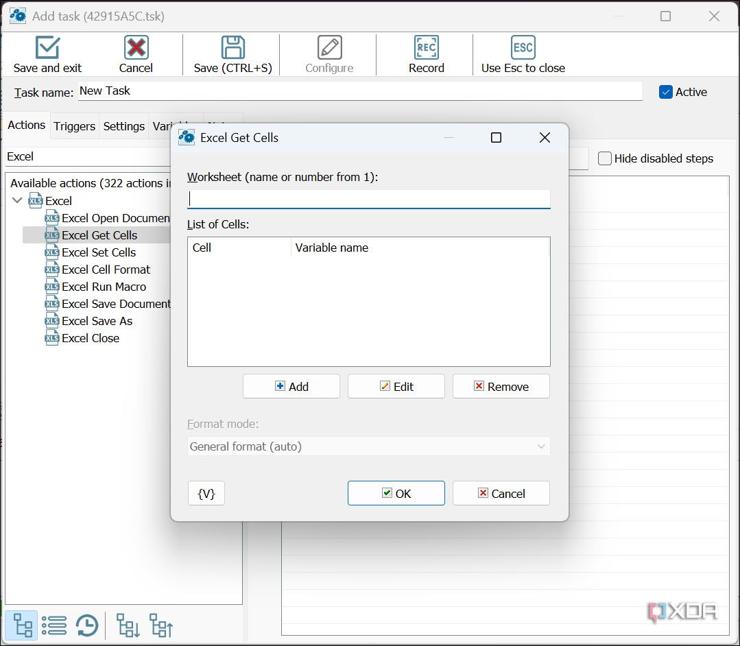 RoboTask working on Excel sheets