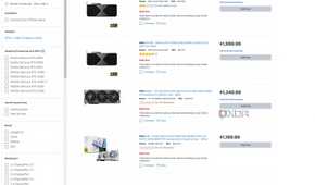 RTX 50 series listings on BestBuy