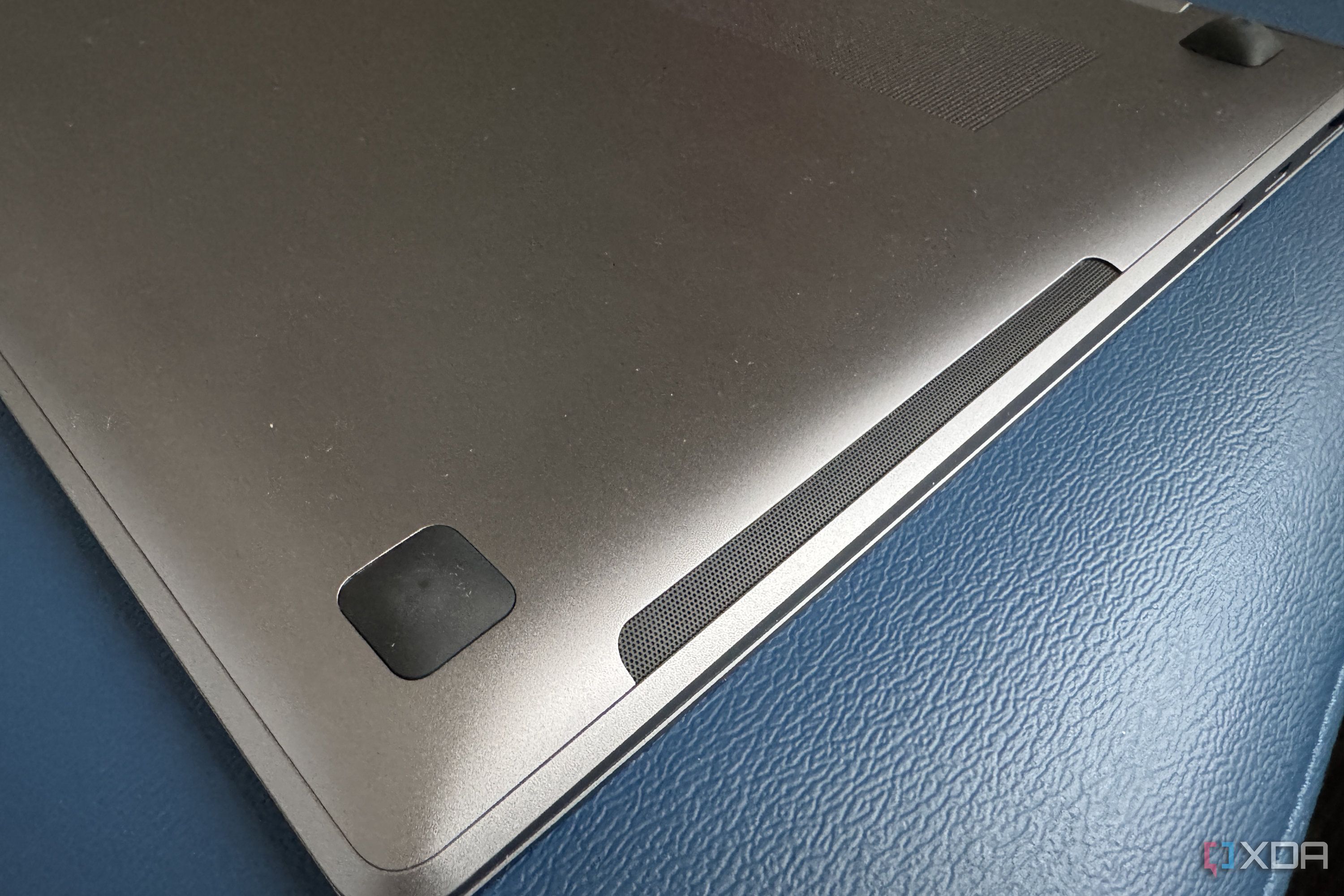 samsung galaxy book 5 pro showing the speaker on one side of the bottom