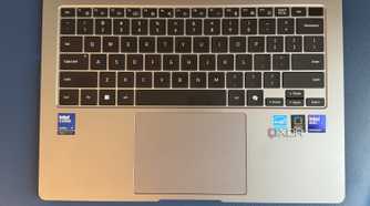 samsung galaxy book 5 pro closeup of keyboard from above