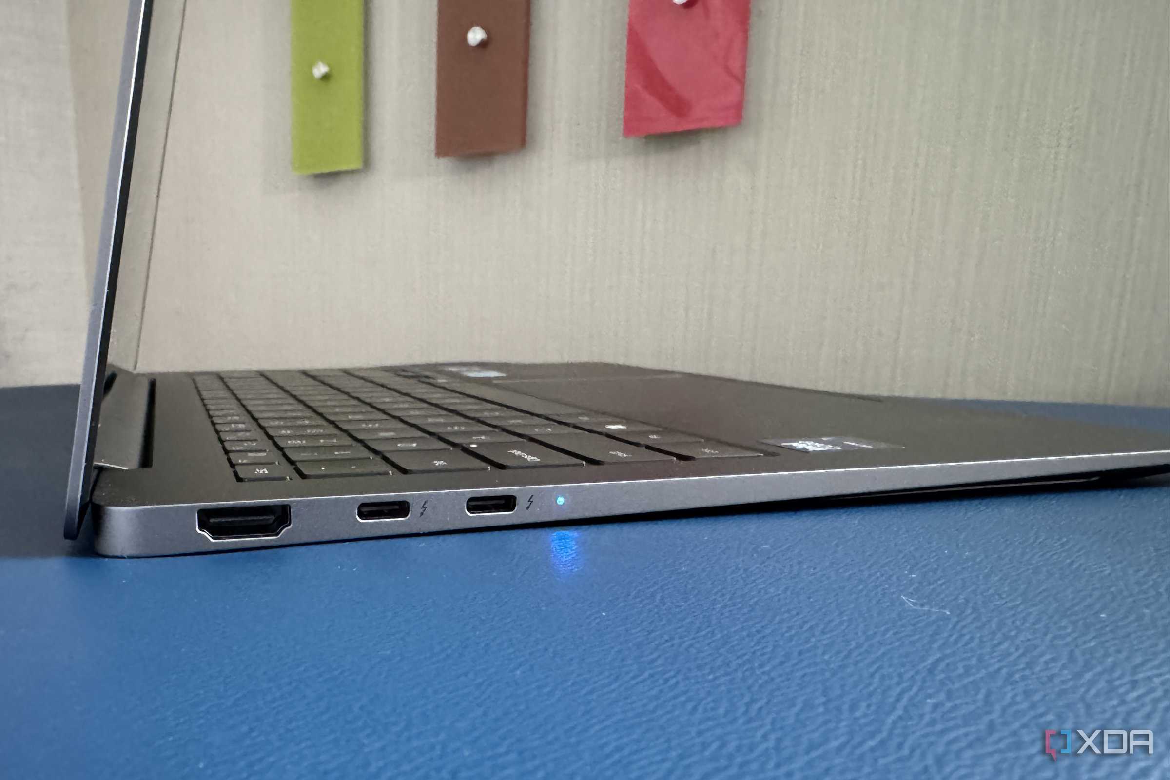 samsung galaxy book 5 pro seen from the left edge