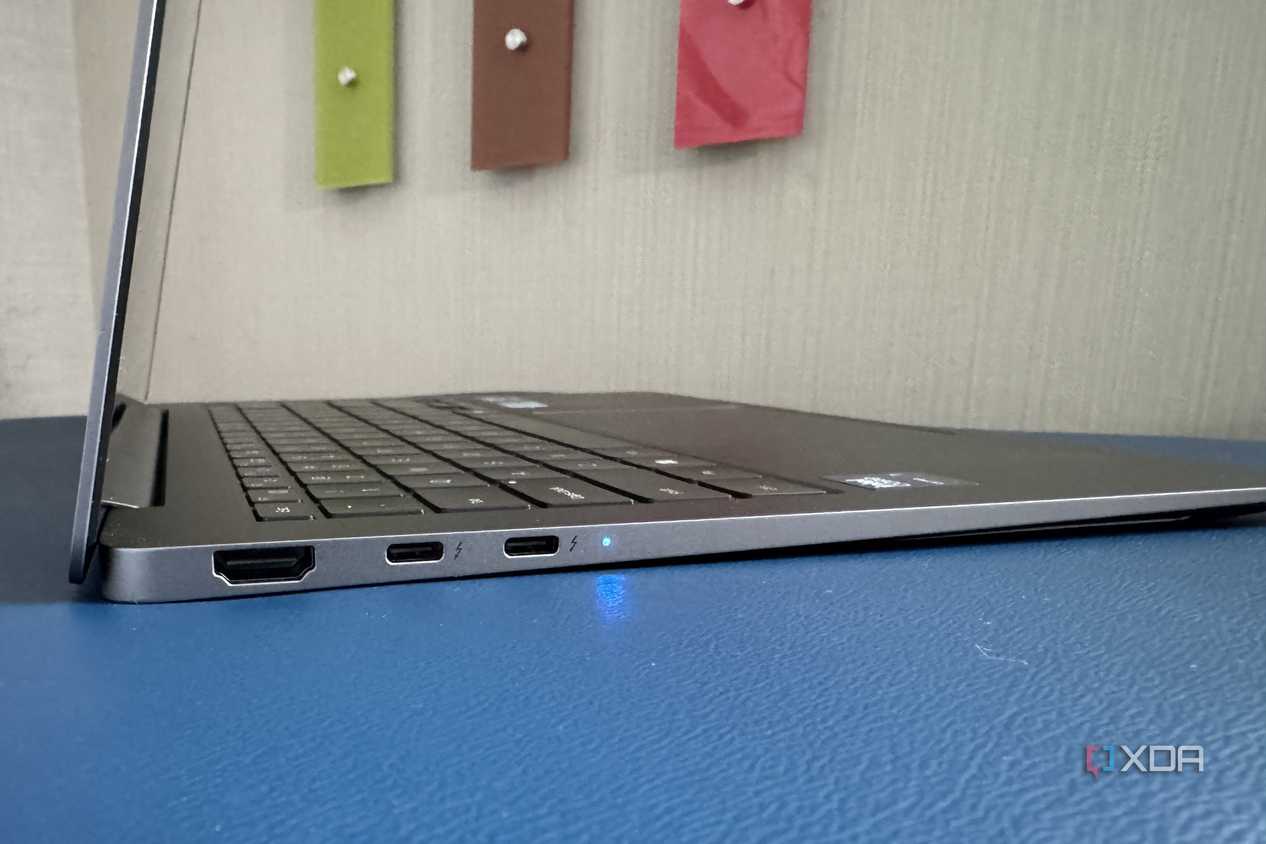 samsung galaxy book 5 pro seen from the left edge