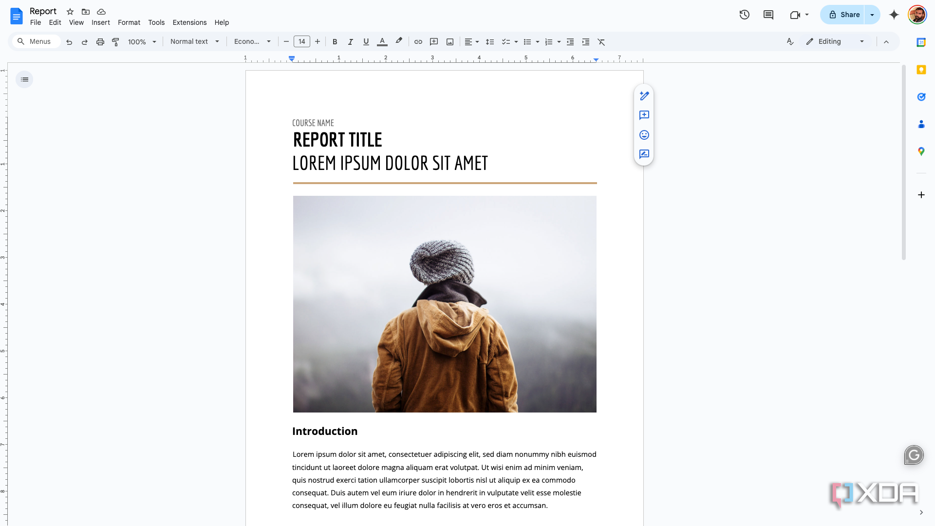 A screenshot of a Google Doc.