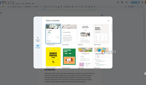 A screenshot of Google Doc templates.