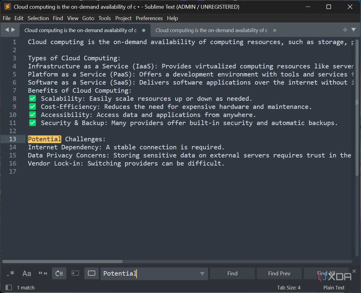 Searching withing the file Sublime Text