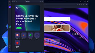 the spotify player in opera