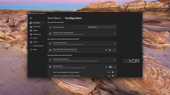 Screenshot of Start11 Start menu configurations for the Windows 7 style menu