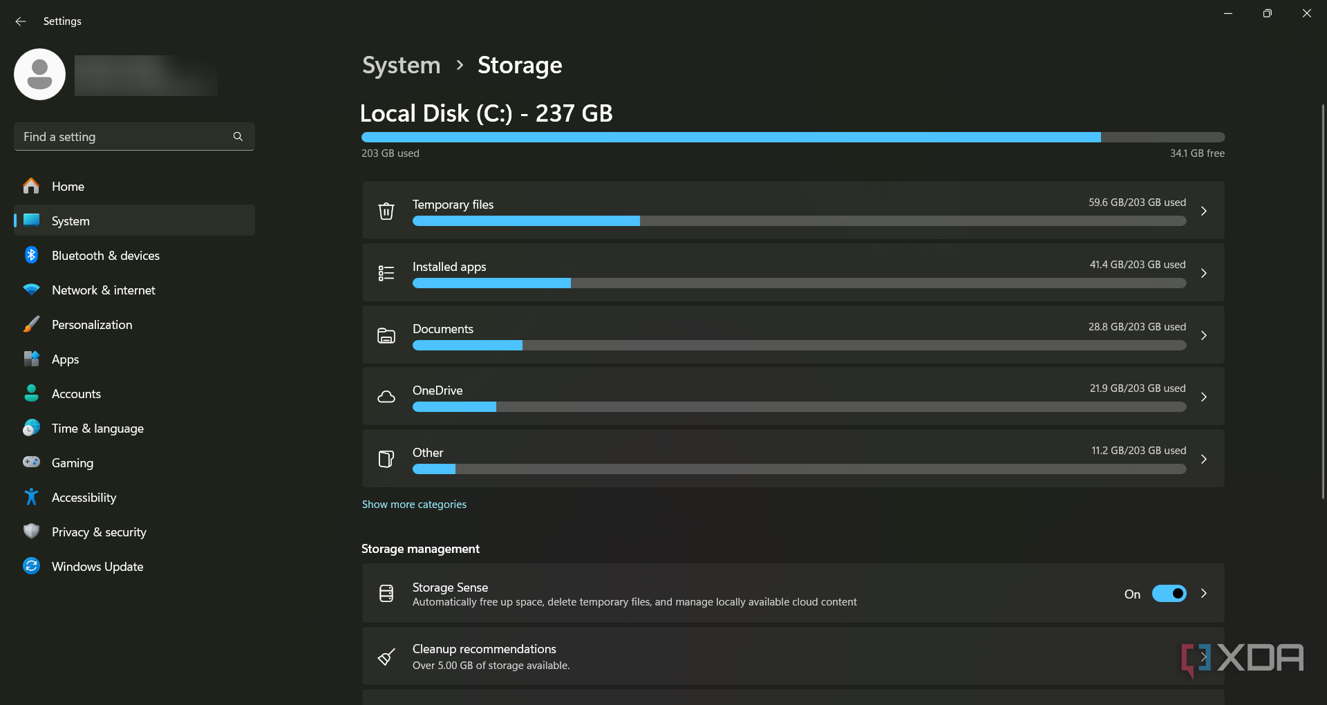System Storage management