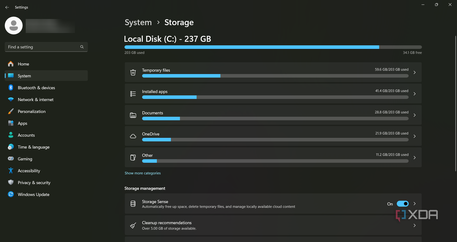 System Storage management