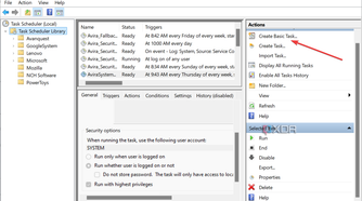 Creating a basic task in Task Scheduler