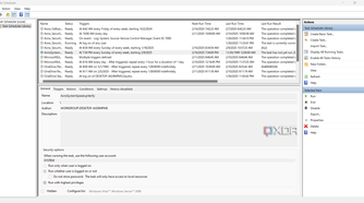 The main windows of Task Scheduler in Windows 11