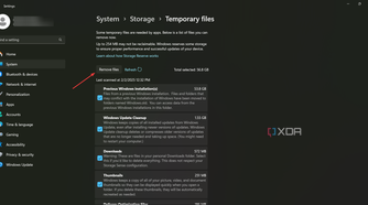 Temporary files Remove files