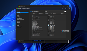 theme settings in sharex