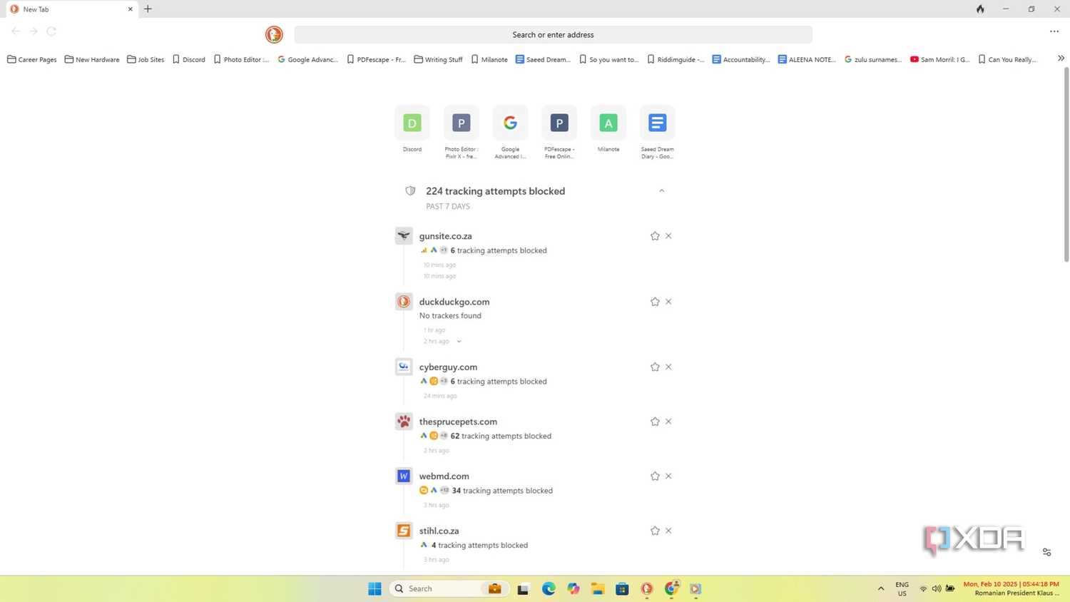 Tracking attempts blocked-1