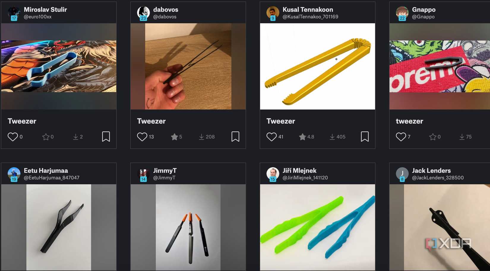 Tweezers for printing