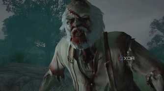 A screenshot from Red Dead Redemption Undead Nightmare, showing Uncle, a character from the game, turning into a zombie.