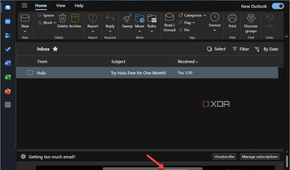 screenshot showing how to undo a send in Outlook app