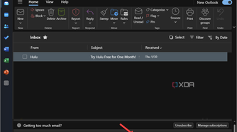screenshot showing how to undo a send in Outlook app