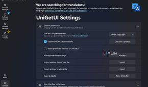 screenshot shows UniGetUI settings