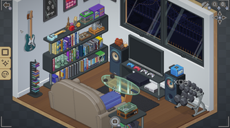 Living room level in Unpacking