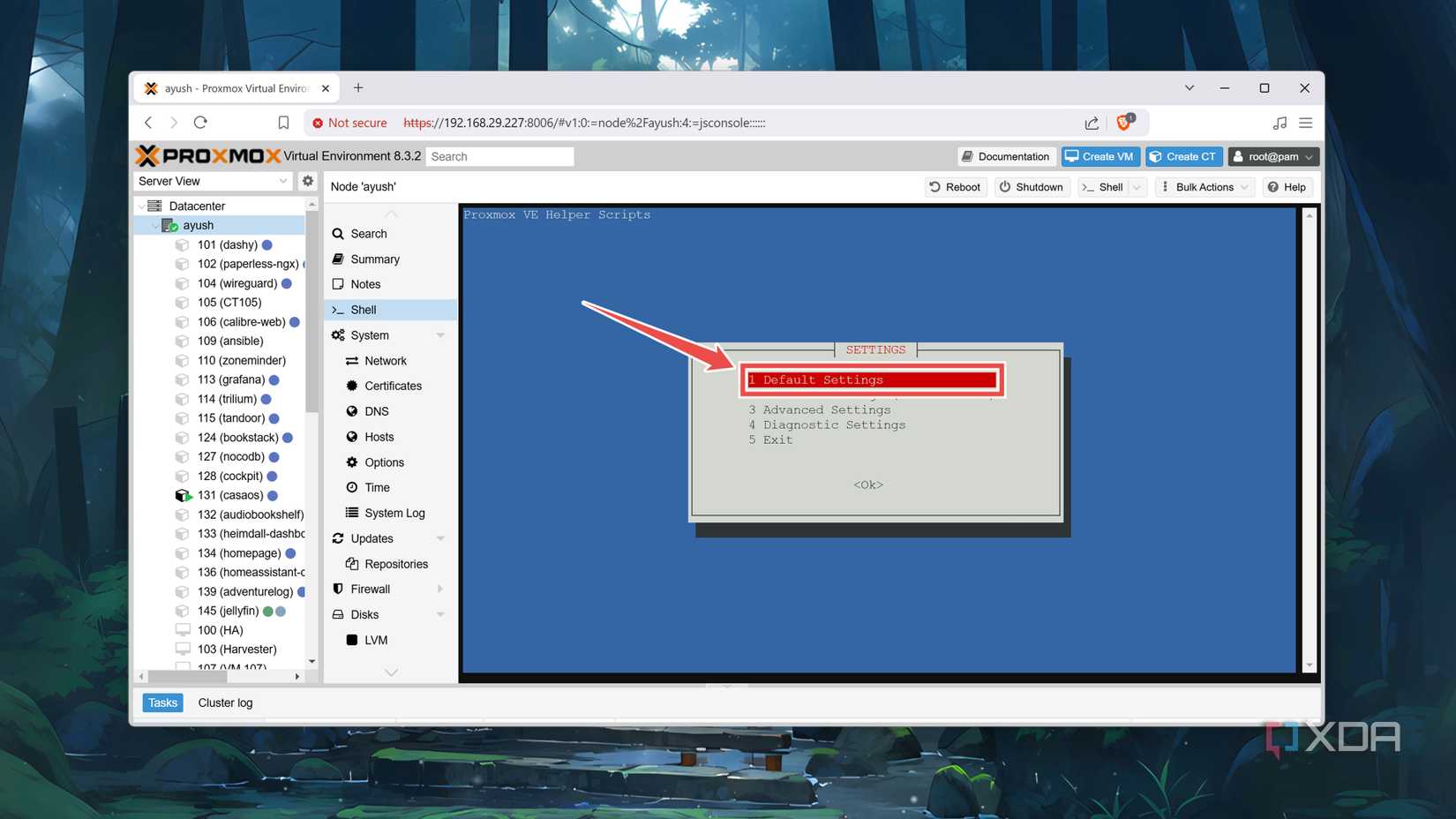 Picking Default Settings when deploying Vikunja
