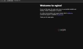 nginx landing page