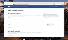 The Daily Calories Calculator tab in the wger web UI