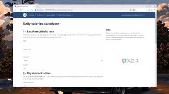 The Daily Calories Calculator tab in the wger web UI