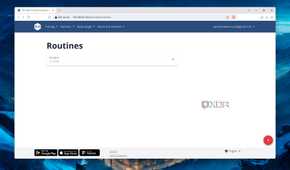 The Routines tab in the wger web UI