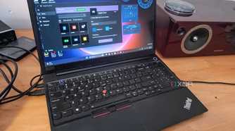 Laptop showing Widget Launcher and widgets running